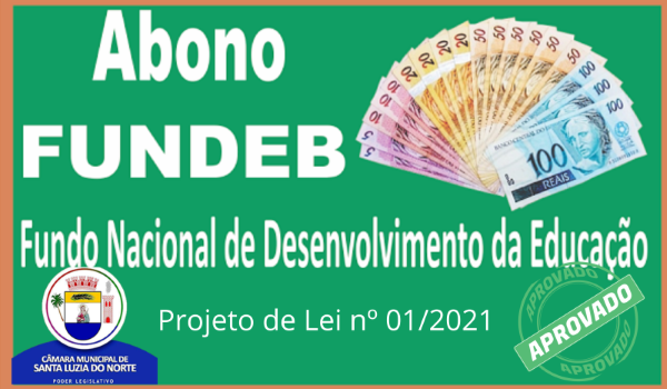 Câmara aprova abono salarial para os servidores da rede municipal de educação.